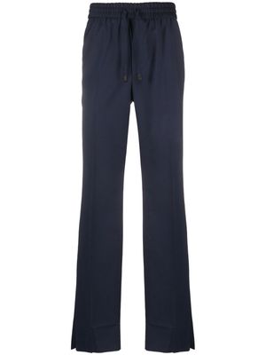 Brioni straight-leg drawstring trousers - Blue