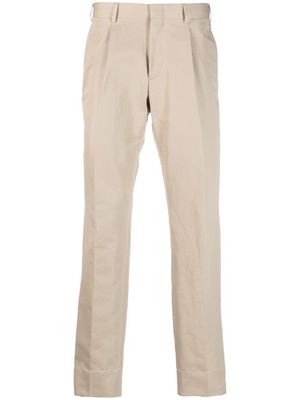 Brioni straight-leg pleated trousers - Neutrals