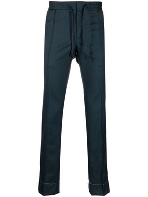 Brioni straight-leg wool trousers - Blue