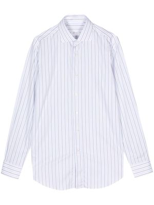 Brioni striped cotton shirt - White