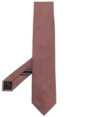 Brioni striped silk tie - Red