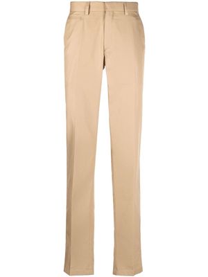 Brioni tailored-cut cotton trousers - Neutrals