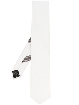 Brioni textured-finish pointed tie - White