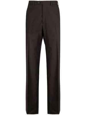 Brioni Tigullio regular-fit wool trousers - Brown