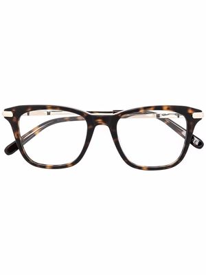 Brioni tortoise-shell square eyeglasses - Brown