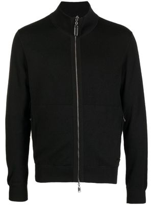 Brioni zip-up cotton-cashmere blend jacket - Black
