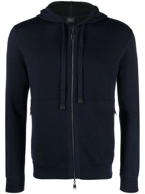 Brioni zip-up hoodie - Blue