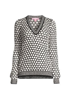 Brista Honeycomb V-Neck Sweater