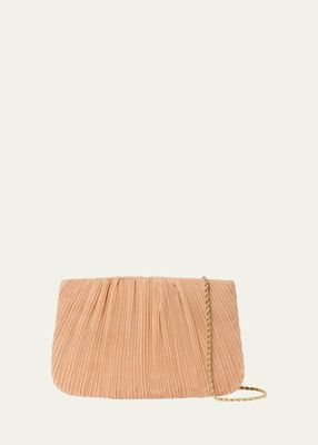 Brit Glitter Pleated Flat Clutch Bag