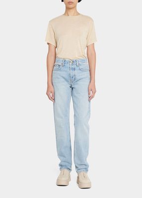 Brit Mid-Rise Straight Jeans