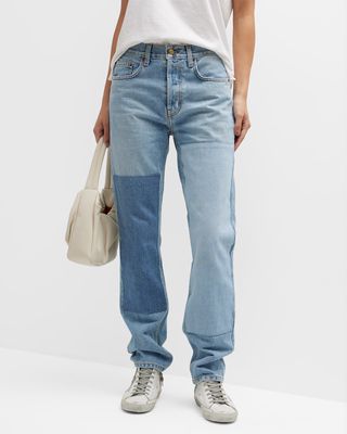 Brit Mid-Rise Straight Rework Jeans