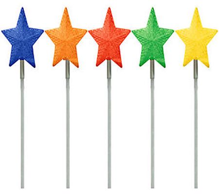 Brite Star 5 ct 14in Color Changing Light Show Star Pathmarker