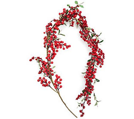 Brite Star 5 ft Berry Garland With Leaves