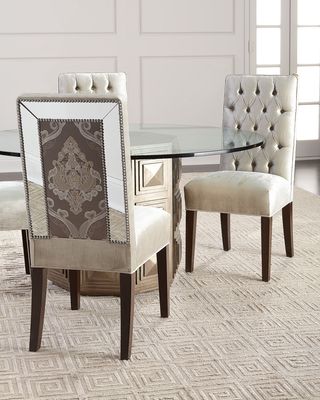 Brittany Mirrored Trim Dining Chair