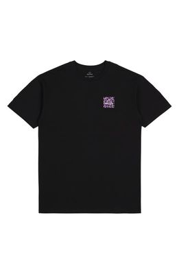 Brixton Alpha Square Graphic Tee in Black/Psych