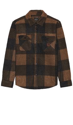 Brixton Bowery Arctic Stretch Fleece in Brown