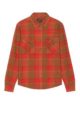 Brixton Bowery Flannel in Red