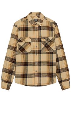 Brixton Bowery Flannel in Tan