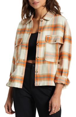 Brixton Bowery Flannel Jacket in Whitecap