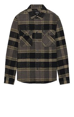 Brixton Bowery Heavy Weight Flannel in Black