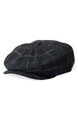 Brixton Brood Wool Blend Driving Cap in Navy/Black/Off White