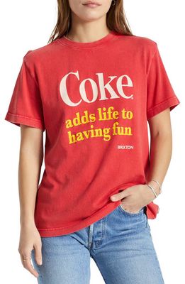Brixton Coca-Cola ® Having Fun Cotton Graphic Tee in Coke Red