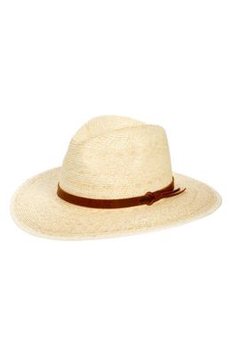 Brixton Field Proper Straw Hat in Natural/burnt Red