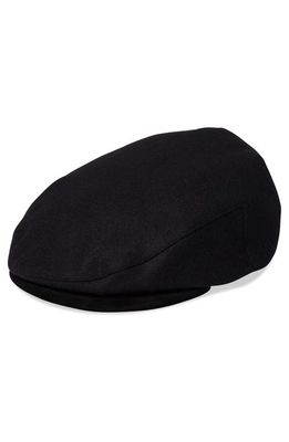 Brixton Hooligan Flat Cap in Black/Black