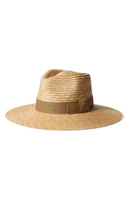 Brixton Joanna Straw Hat in Honey/Mojave/Black