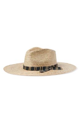 Brixton Leigh Straw Fedora in Natural