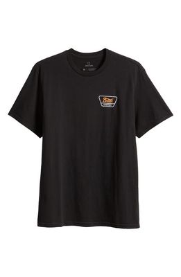 Brixton Linwood Graphic T-Shirt in Black/Orange/Washed Black