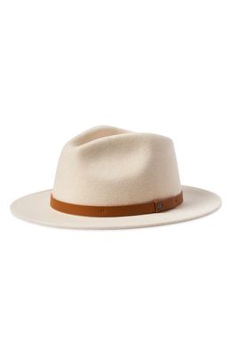 Brixton Messer Fedora Hat in Whitecap