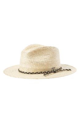 Brixton Messer Western Straw Fedora in Natural