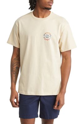 Brixton Oath Graphic T-Shirt in Cream/Aloha Gradient