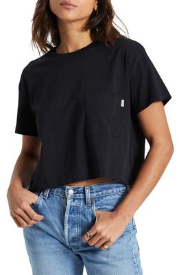 Brixton Organic Cotton Crop Pocket T-Shirt in Black