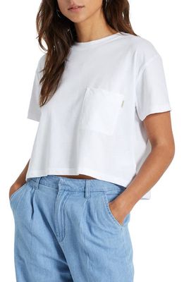 Brixton Organic Cotton Crop Pocket T-Shirt in White