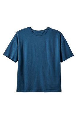 Brixton Oversize Cotton Boyfriend T-Shirt in Indie Teal