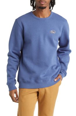 Brixton Parsons Patch Sweatshirt in Pacific Blue