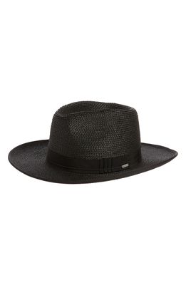 Brixton Reno Straw Hat in Black/Black
