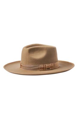 Brixton Reno Wool Felted Fedora in Sand