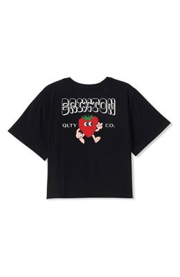 Brixton Shortcake Cotton Crop Graphic T-Shirt in Black