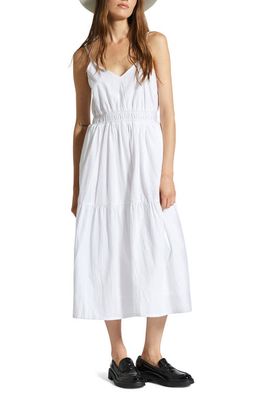 Brixton Sidney Cotton Midi Sundress in White Solid