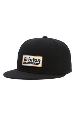 Brixton Steadfast Twill Baseball Cap in Black