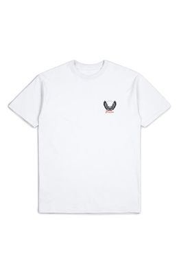 Brixton Talon Logo T-Shirt in White/Black