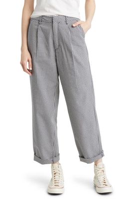 Brixton Victory Gingham Trousers in Washed Navy Gingham