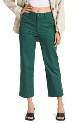 Brixton Victory High Waist Straight Leg Ankle Pants in Pine Needle