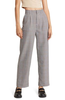 Brixton Victory Houndstooth Check Trousers in Black/Off White