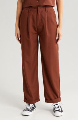 Brixton Victory Twill Wide Leg Pants in Sepia