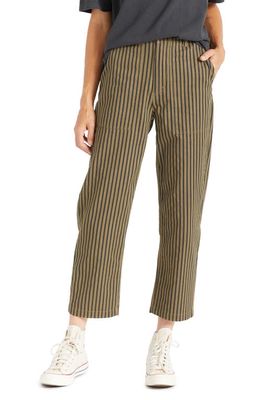 Brixton Women's Vancouver Pants in Military Olive Stripe