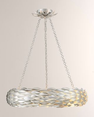 Broche 6-Light Antiqued Silver Pendant Light
